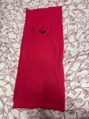 Forever 21 Hot Pink Ribbed Racerback Dress